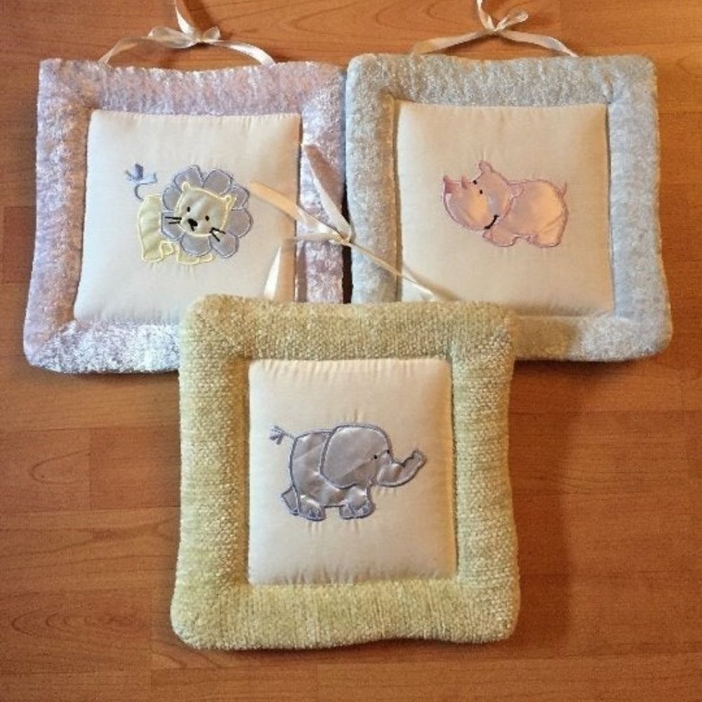 3 x Kidsline Wall Hanging Zoo Animals